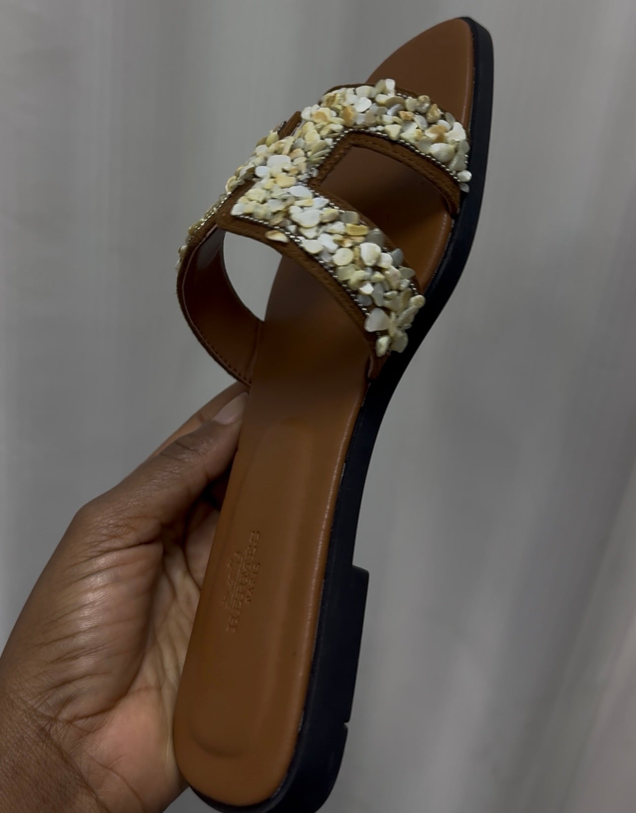 Sandales hermes strass