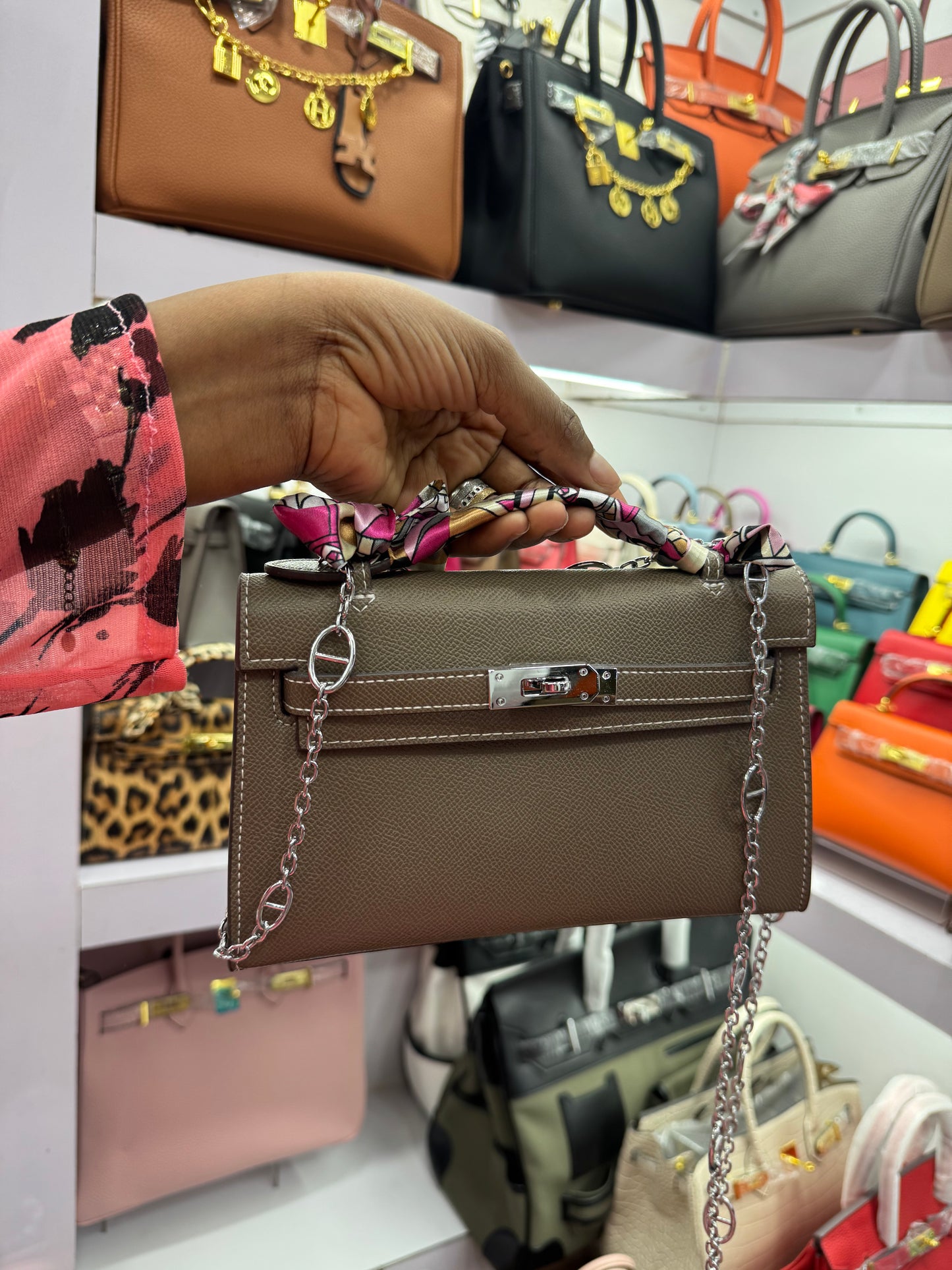 Sac Hermes mini avec accessoires