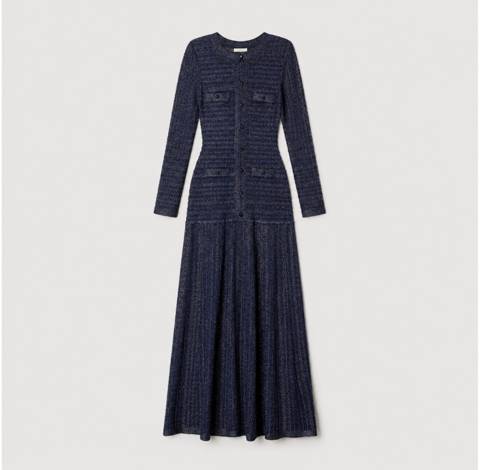Robe Sandro en Maille Scintillante manches longues quality 1 